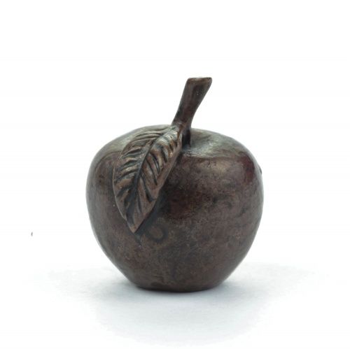 Miniature Bronze Apple Sculpture